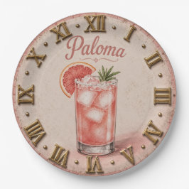 Paloma Tequila Cocktail Bar Decor ペーパープレート