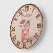 Paloma Tequila Cocktail Bar Decor ラージ壁時計 (傾斜)