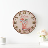 Paloma Tequila Cocktail Bar Decor ラージ壁時計 (ホーム)