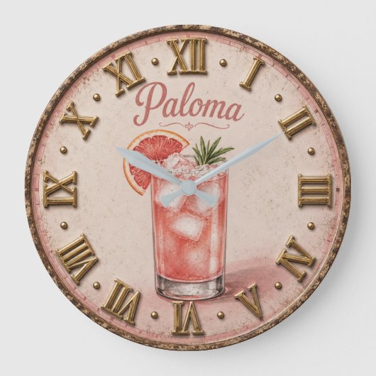 Paloma Tequila Cocktail Bar Decor ラージ壁時計 (正面)