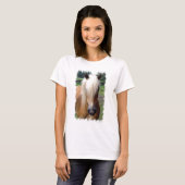 Palominoのクォーター馬の女性はTシャツに合いました Tシャツ (正面フル)