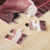 Palominoのロデオの米国旗の馬 ジグソーパズル (側面)