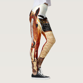 Palominoの馬の女性のレギンス レギンス