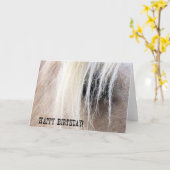 Palominoの馬の目の誕生日 カード (黄色い花)