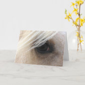 Palominoの馬の目、父の日 カード (黄色い花)