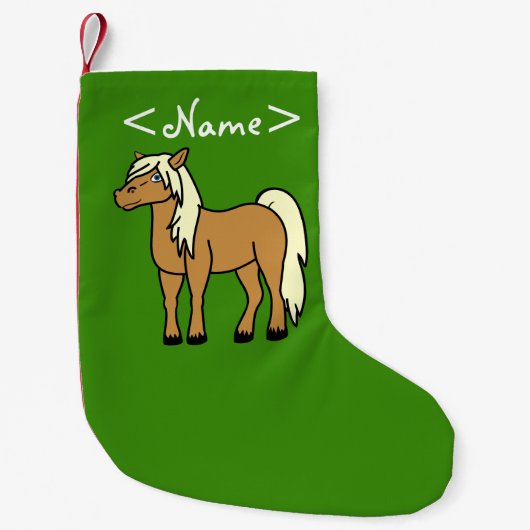 Palominoの馬 スモールクリスマスストッキング (正面)