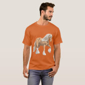 Palomino Gypsy Vanner Irish Cob Draft Horse family Tシャツ (正面フル)