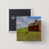 Palouse 3の農場の国を通した乗車 缶バッジ (正面&裏面)