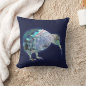 PALUA SHELLニュージーランドのアイコンKIWI BIRD SHINY LUE クッション (ブランケット)