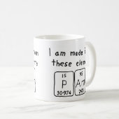 Pamの周期表の名前のマグ コーヒーマグカップ (正面右)
