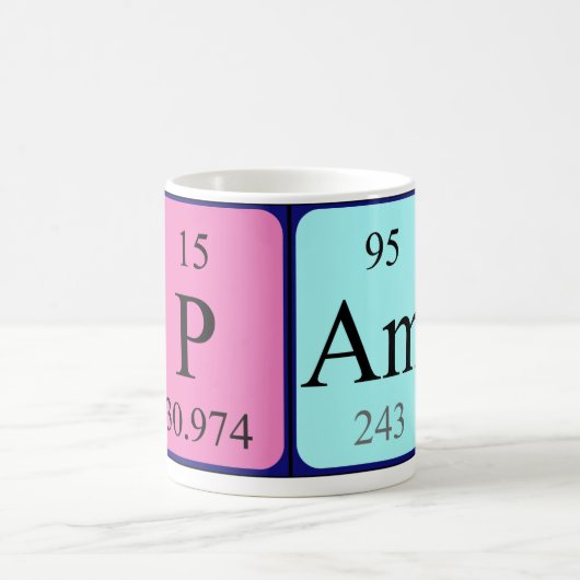 Pamの周期表の名前のマグ コーヒーマグカップ (中央)