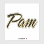 Pam black gold Lettering Aufkleber Sticker シール (シート)