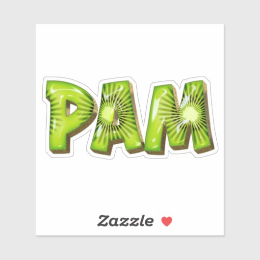 Pam Name Kiwi Design Aufkleber Sticker シール (シート)