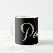 Pam white gold Handwriting Tasse Kaffeetasse コーヒーマグカップ (正面左)