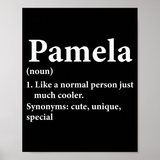 Pamela Name Definition Funny D  ポスター (正面)