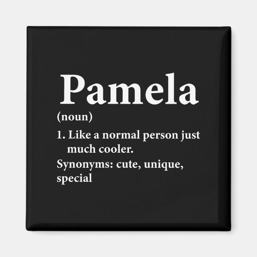 Pamela Name Definition Funny D  マグネット (正面)
