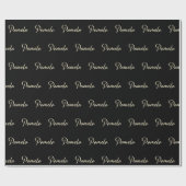Pamela white gold Handwriting Geschenkpapier ラッピングペーパー (フラット)