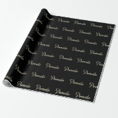 Pamela white gold Handwriting Geschenkpapier ラッピングペーパー (アンロールド)