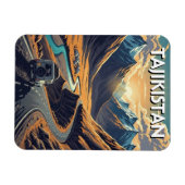 Pamir Highway Tajikistan Travel マグネット (横)