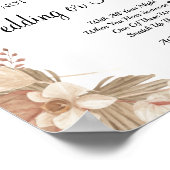 Pampa Grass Clothespin bridal shower game sign ポスター (角)