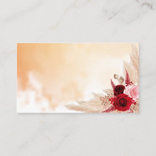 Pampasミセス・シャワー・ゲーム・カードのキスの数 プレイスカード (裏面)