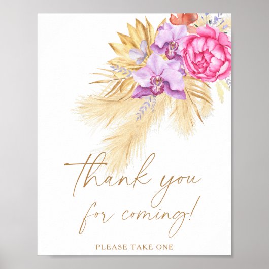 Pampas boho grass - Thank you for 来's Poster ポスター (正面)
