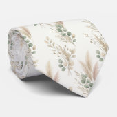 Pampas Eucalyptus Dried Botanical Garland Pattern ネクタイ (ロール)