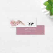 Pampas Grassフローラ結婚のレジストリ挿入カード (デスク)