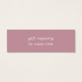 Pampas Grassフローラ結婚のレジストリ挿入カード (裏面)