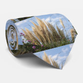 pampas grass and blue sky ネクタイ (ロール)