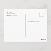 Pampas Grass Arch写真卒業のお知らせ ポストカード (裏面)