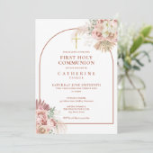 Pampas Grass Arch First Holy Communion 招待状 (スタンド正面)