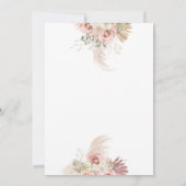 Pampas Grass Arch First Holy Communion 招待状 (裏面)