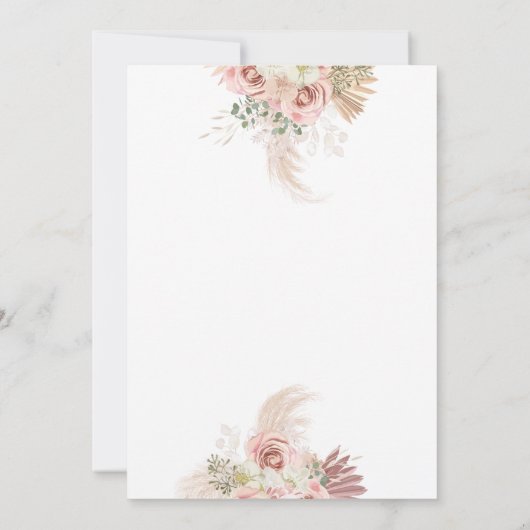 Pampas Grass Arch First Holy Communion 招待状 (裏面)