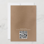 Pampas Grass Bohemian Budget QR Code Wedding 招待状 (裏面)