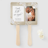 Pampas Grass Boho結婚写真 ハンドファン (正面&裏面)