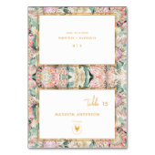 Pampas Grass Chicken Meal Choice Guest Name Card テーブルナンバー (正面)