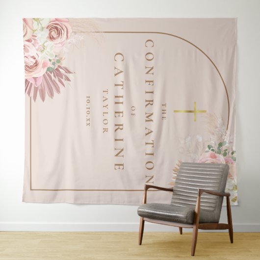 Pampas Grass Confirmation Photo Backdrop タペストリー (インサイチュ(横))