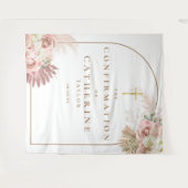 Pampas Grass Confirmation Photo Backdrop タペストリー (正面(横))