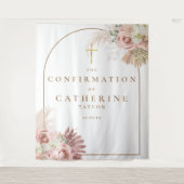 Pampas Grass Confirmation Photo Backdrop タペストリー (正面)