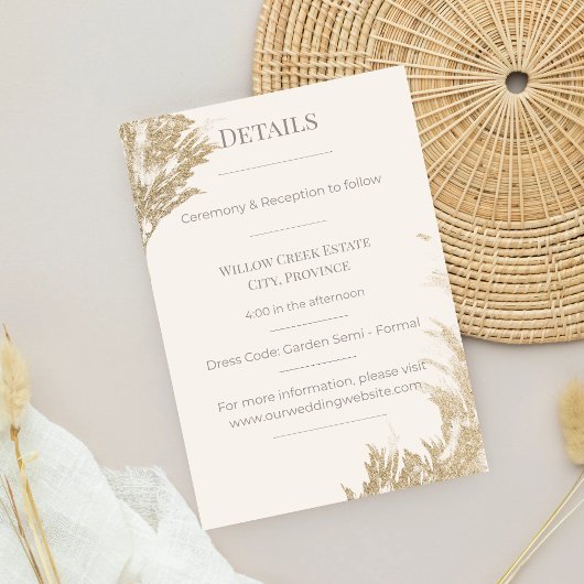 Pampas Grass Enclosure Card エンクロージャーカード