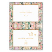 Pampas Grass Fish Meal Choice Guest Name Card テーブルナンバー (正面)