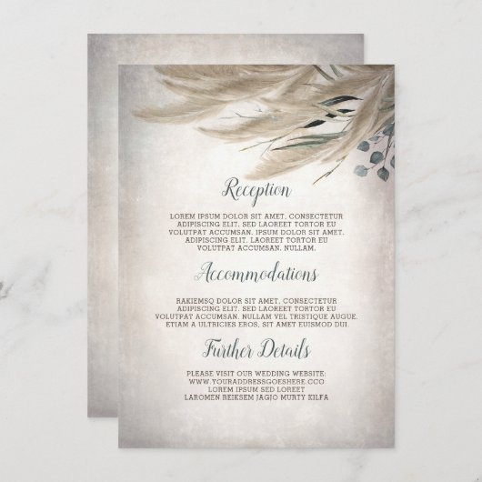 Pampas Grass Greeneryの詳細情報 エンクロージャーカード (正面/裏面)