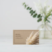 Pampas Grass Photo Kraft Paper 名刺 (スタンド正面)