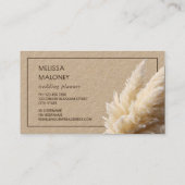 Pampas Grass Photo Kraft Paper 名刺 (裏面)