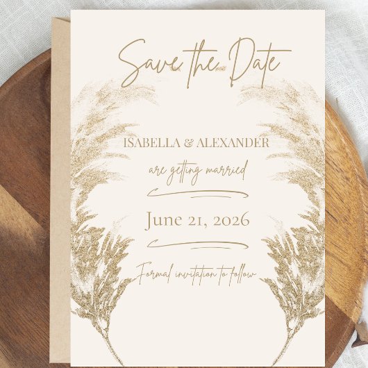 Pampas Grass Save the Date セーブザデート