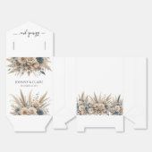 Pampas Grass Simple & Elegant Moder Wedding ScrIpt フェイバーボックス (見開き)
