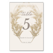 Pampas Grass Table Card テーブルナンバー (正面)