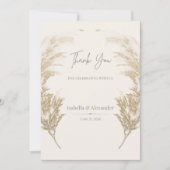 Pampas Grass Thank You Card 招待状 (正面)