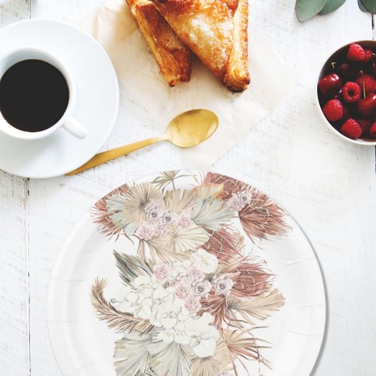 Pampas Grass Tropical Jungle ペーパープレート